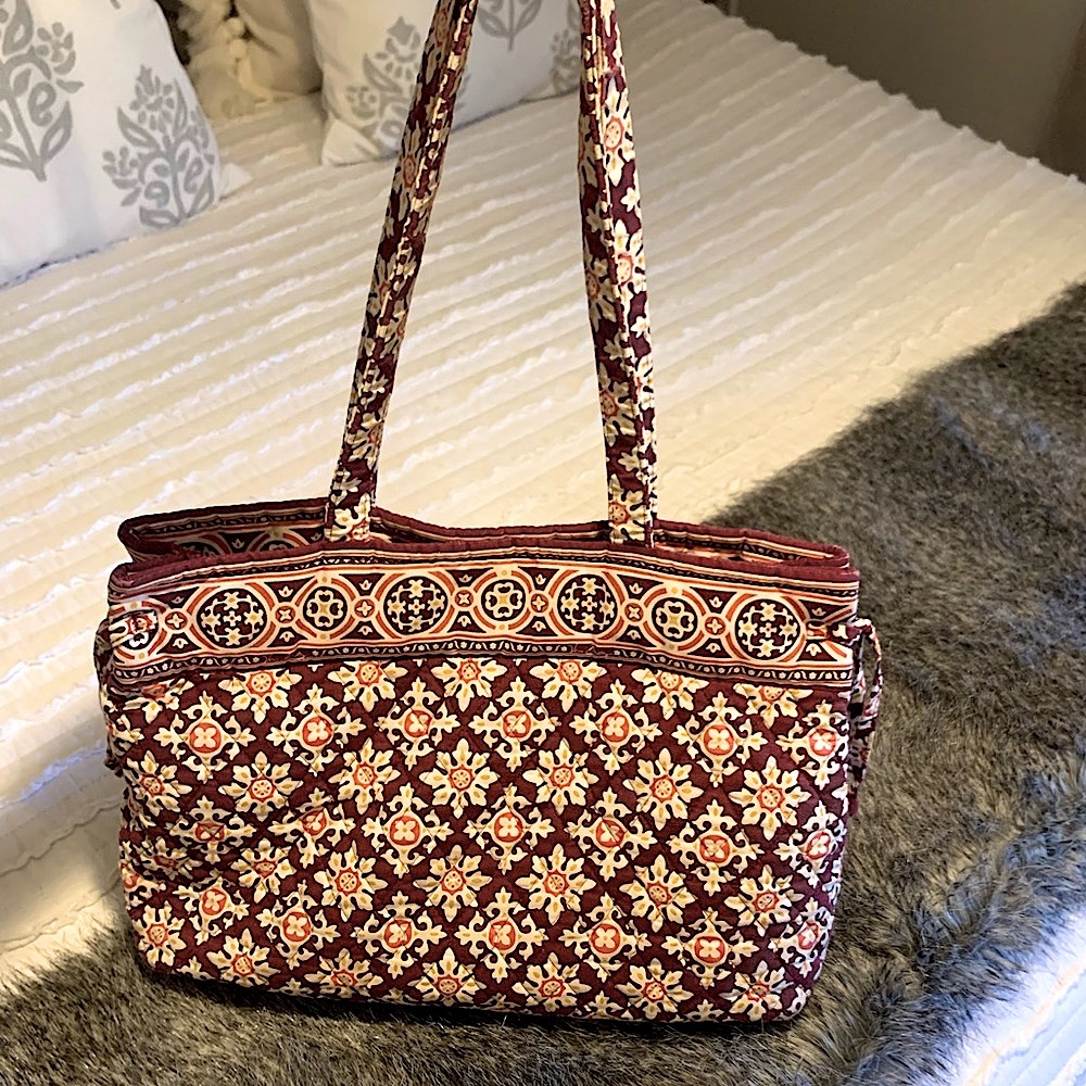 Vera Bradley burgundy medallion print tote